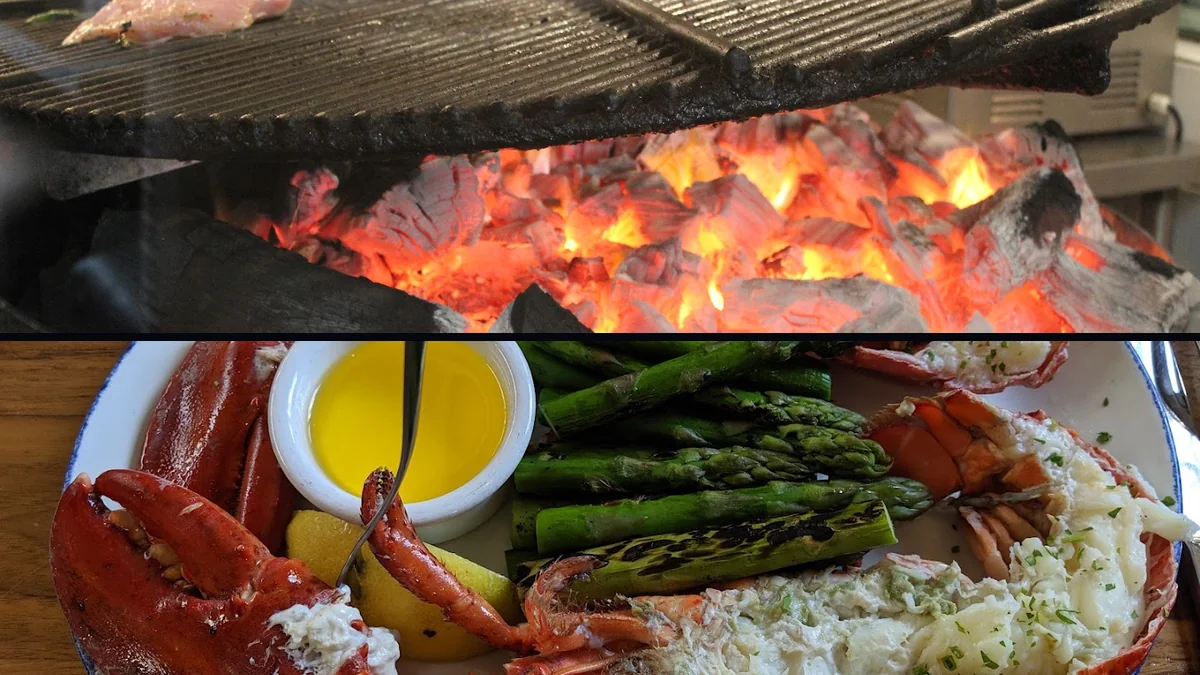Seafood Over Charcoal